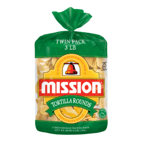 MISSION ROUND TORTILLA CHIPS TWIN PACK