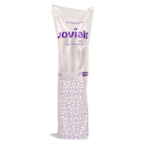 JOVIALS FLAT STRAW SLOT LID FITS 9 & 12 OZ SQUAT CUP