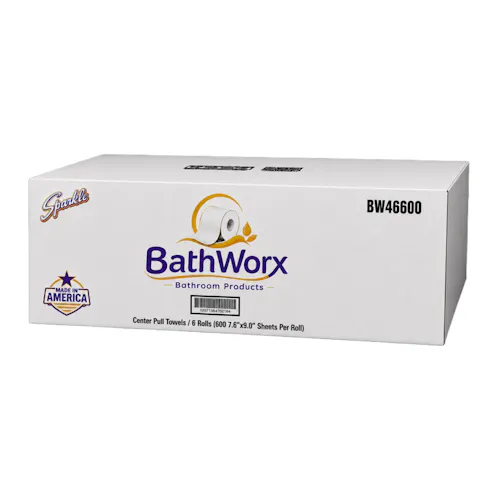 SPARKLE BATHWORX CENTER PULL TOWELS 600 SHEETS/ROLL