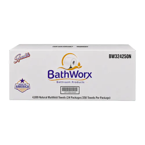 SPARKLE BATHWORX NATURAL MULTIFOLD TOWELS
