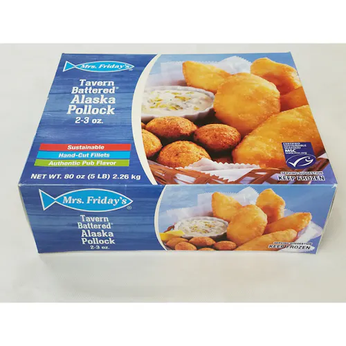 MRS. FRIDAY'S TAVERN BATTERED ALASKA POLLOCK 2-3 OZ