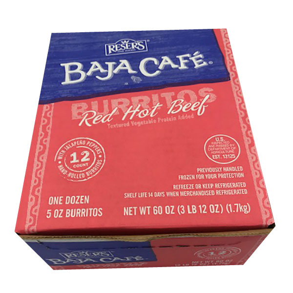 RESER'S BAJA CAFE BURRITO RED HOT BEEF 5 OUNCES