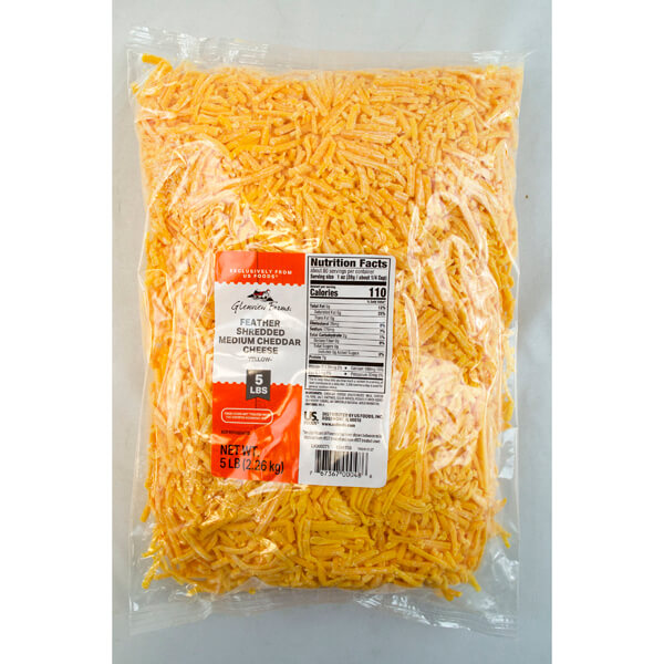 GLENVIEW FARMS MEDIUM CHEDDAR CHEESE FEATHER SHREDDED