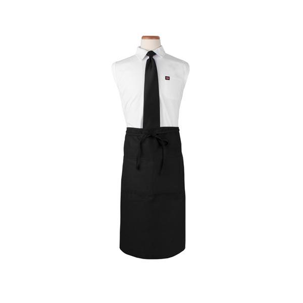 CHEF WORKS CHEFS LINE BISTRO APRON 30 X 32 BLACK 2 POCKETS