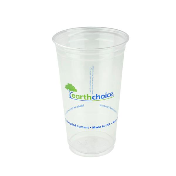 EARTHCHOICE CUP CLEAR COMPOSTABLE PRINT 24 OZ