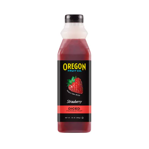 OREGON FRUIT CO. STRAWBERRY DICED POURABLE FRUIT FROZEN