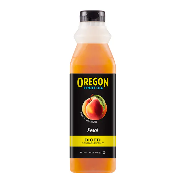 OREGON FRUIT CO. PEACH DICED POURABLE FRUIT FROZEN