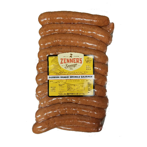 ZENNER'S SAUSAGE CO GERMAN BRAND SMOKED SAUSAGE