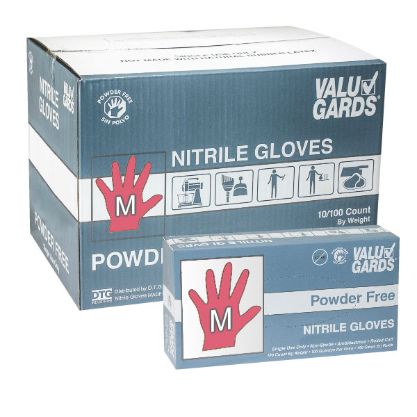 VALU GARDS NITRILE GLOVES MEDIUM POWDER FREE