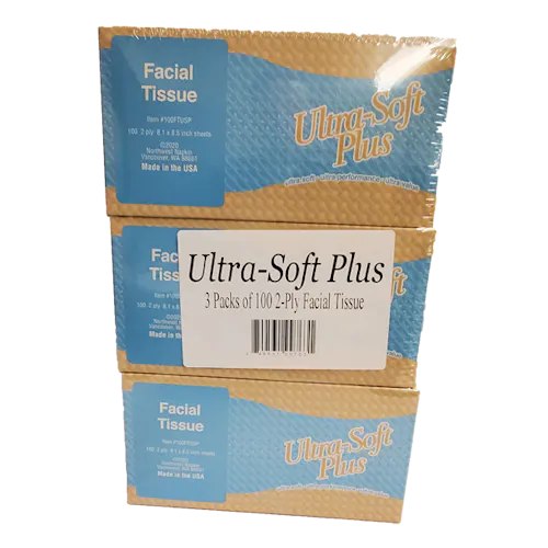 ULTRA-SOFT PLUS FACIAL TISSUE 2 PLY FLORAL SOFT