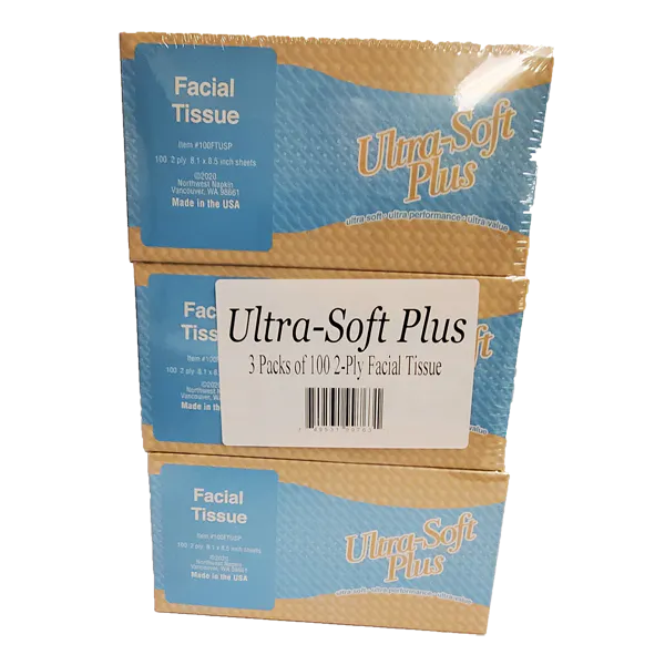 ULTRA-SOFT PLUS FACIAL TISSUE 2 PLY FLORAL SOFT