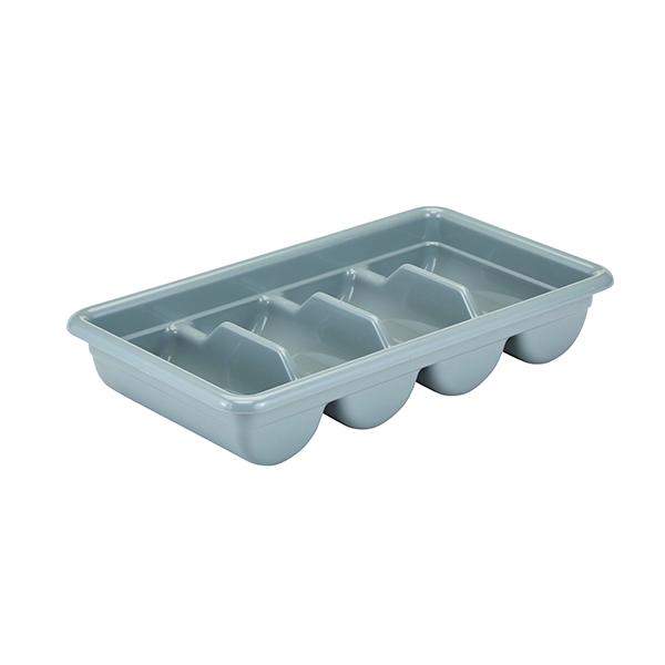 CAMBRO GRAY FOUR COMPARTMENT CUTLERY BOX