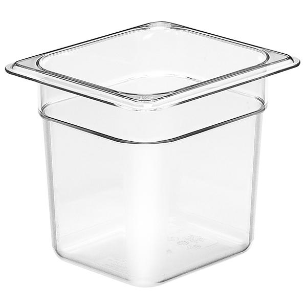 CAMBRO CLEAR SIXTH SIZE FOOD PAN 6 INCH DEEP