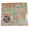 ULTRA-SOFT PLUS NATURAL DINNER NAPKINS 15INX17IN 2 PLY PAPER