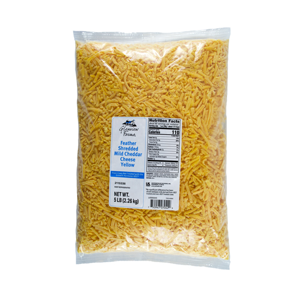 GLENVIEW FARMS FEATHER SHRED MILD CHEDDAR CHEESE