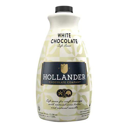 HOLLANDER CHOCOLATE WHITE CHOCOLATE CAFE SAUCE