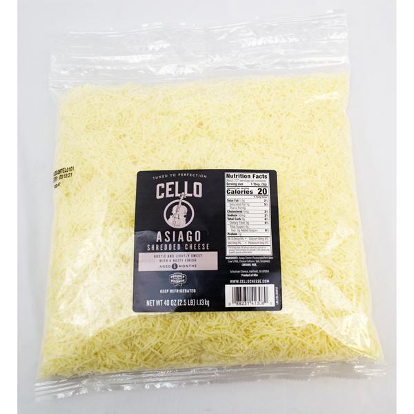 CELLO SHREDDED ASIAGO CHEESE