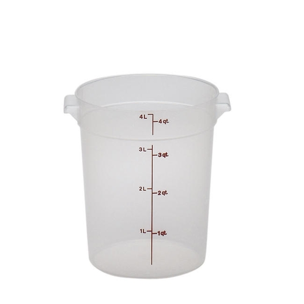 CAMBRO CONTAINER ROUND TRANSLUCENT 4 QUART