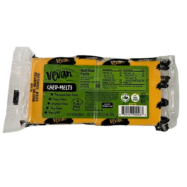 VEVAN VEGAN CHEDDAR MELTS 32 SLICES