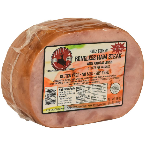 HILL'S PREMIUM MEATS HILL MEAT BONELESS HAM STEAK