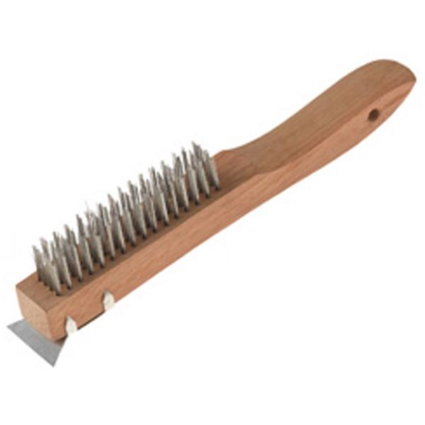 O-CEDAR O-CEDAR WIRE BRUSH WOOD HANDLE WITH SCRAPER