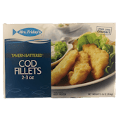 MRS. FRIDAYS TAVERN BATTERED ALASKA COD 2-3 OUNCE