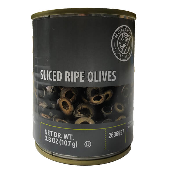 MONARCH SLICED RIPE BLACK OLIVES