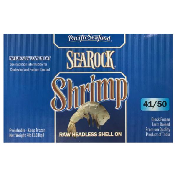 SEAROCK RAW WHITE VANNAMEI SHRIMP 41-50