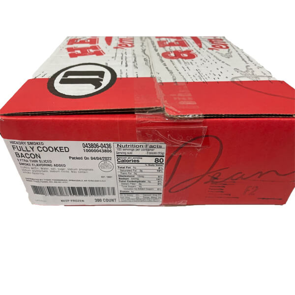 JIMMY DEAN FULLY COOKED SMOKED THIN BACON SLICES