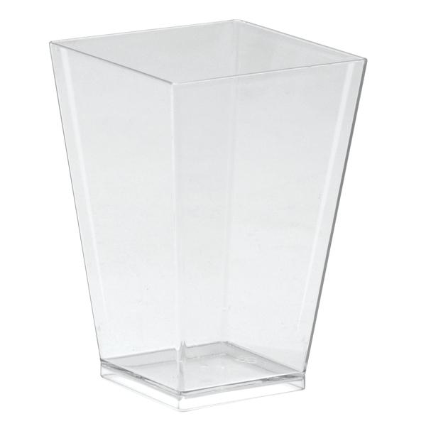 WNA PETITES 3.5 OUNCE TALL SQUARE TASTING/DESSERT GLASSES