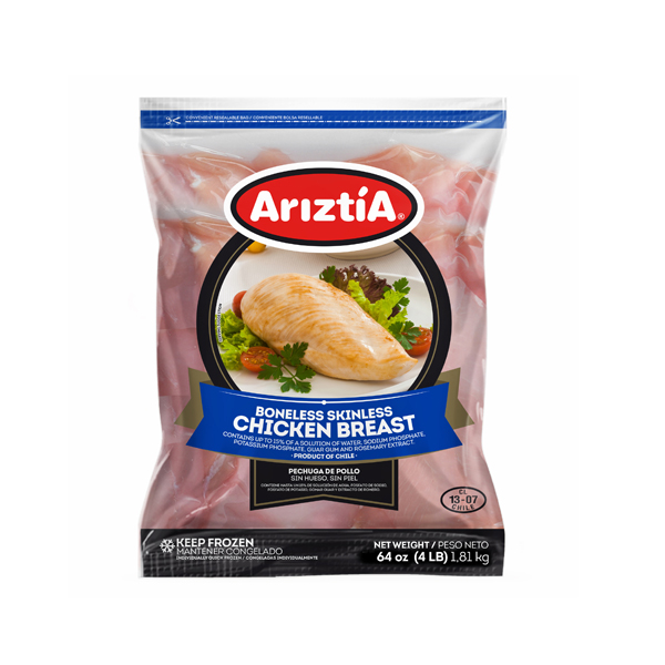 ARIZTIA BONELESS SKINLESS CHICKEN BREAST IQF
