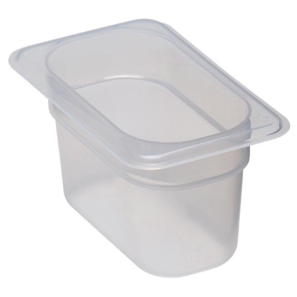 CAMBRO FOOD PAN NINTH SIZE TRANSLUCENT 4 IN DEEP