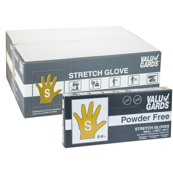 VALUGARDS STRETCH GLOVES SMALL POWDER FREE