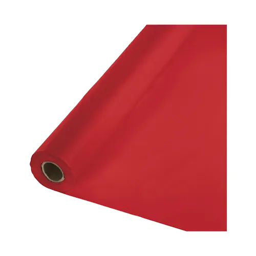 CREATIVE CONVERTING 40X100' RED PLASTIC TABLE ROLL
