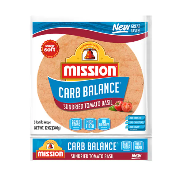 MISSION SUNDRIED TOMATO BASIL CARB BALANCE WRAP