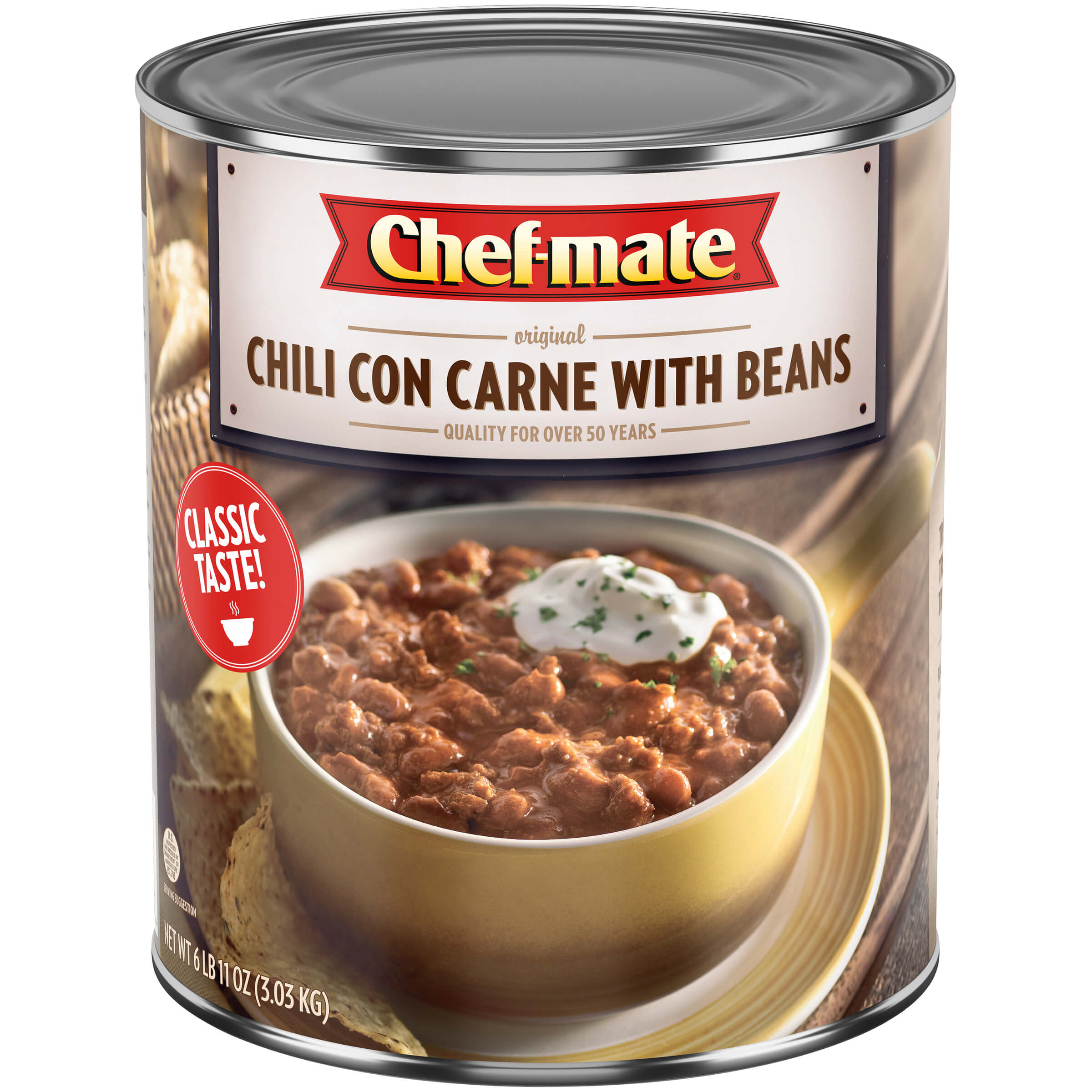 CHEF-MATE CHILI CON CARNE WITH BEANS
