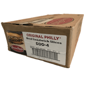 PHILADELPHIA CHEESESTEAK BEEF PHILLY FLAT SEASONED RAW FROZEN 4 OZ SLICED