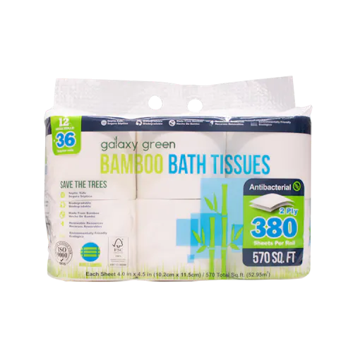GALAXY GREEN BAMBOO BATH TISSUES
