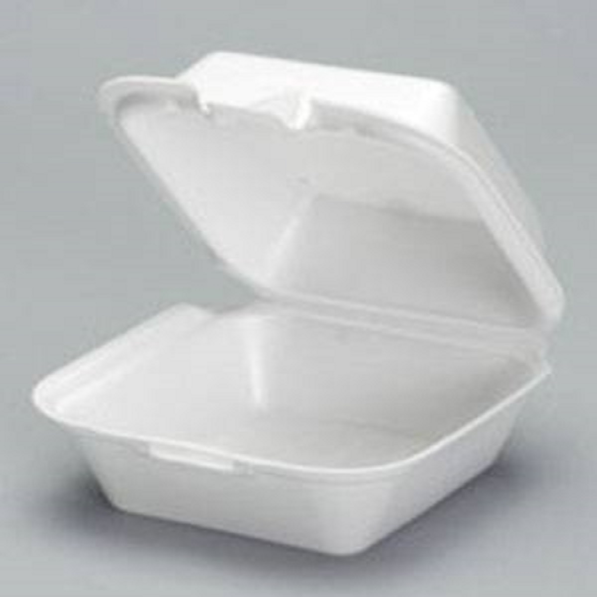 FOAM CONTAINER 5.81X5.69 1 CMPT WHITE 3.13H HINGE