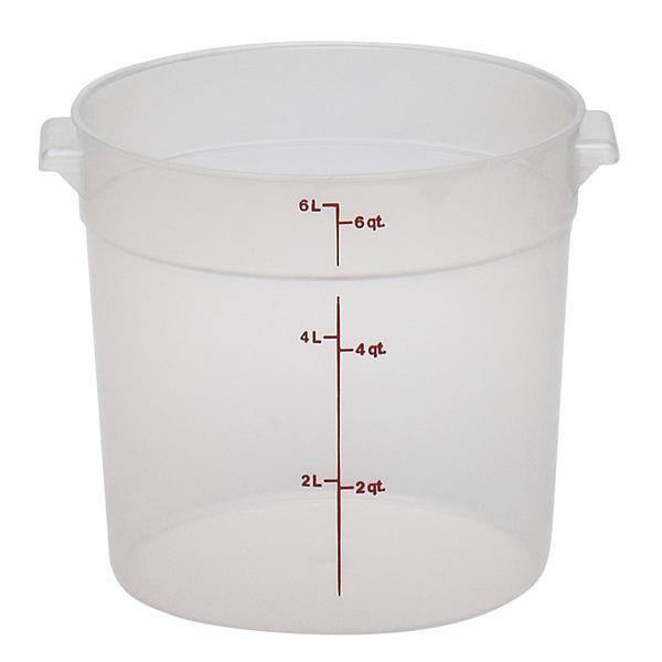 CAMBRO CONTAINER ROUND TRANSLUCENT 6 QUART