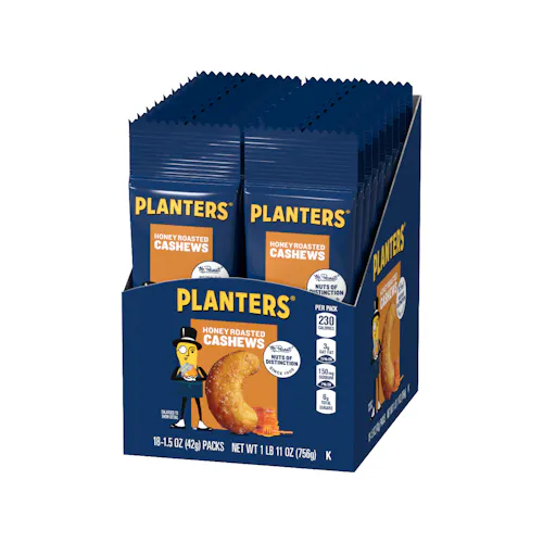 PLANTERS HONEY ROASTED CASHEWS