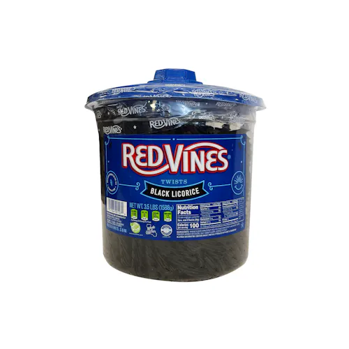 RED VINES AMERICAN LICORICE BLACK LICORICE JAR