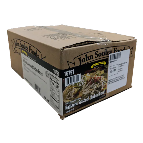 JOHN SOULES FOODS PULLED CHICKEN BREAST SEASONED