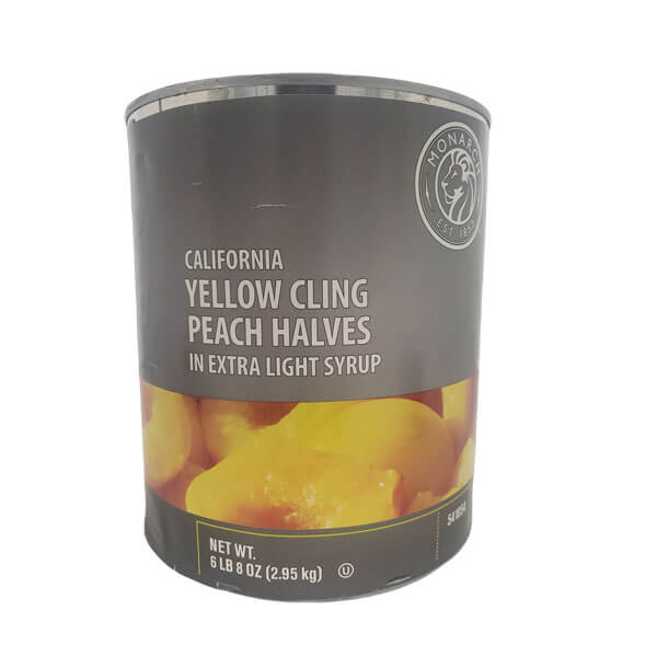 MONARCH YELLOW CLING PEACH HALVES IN LIGHT SYRUP
