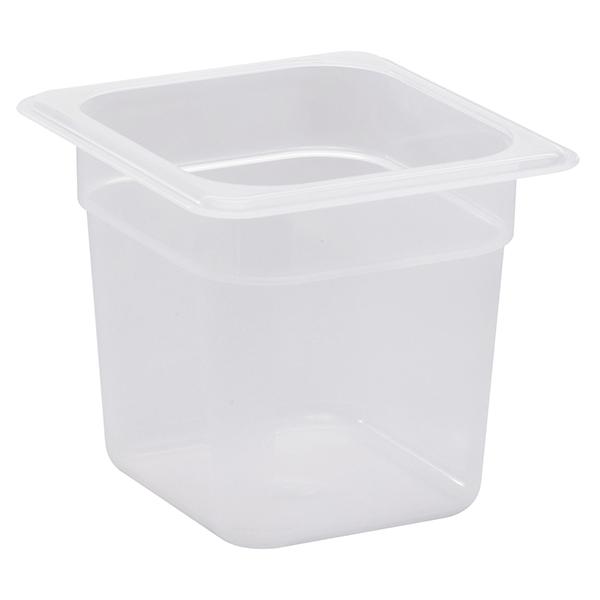 CAMBRO FOOD PAN SIXTH SIZE TRANSLUCENT 6 INCHES DEEP