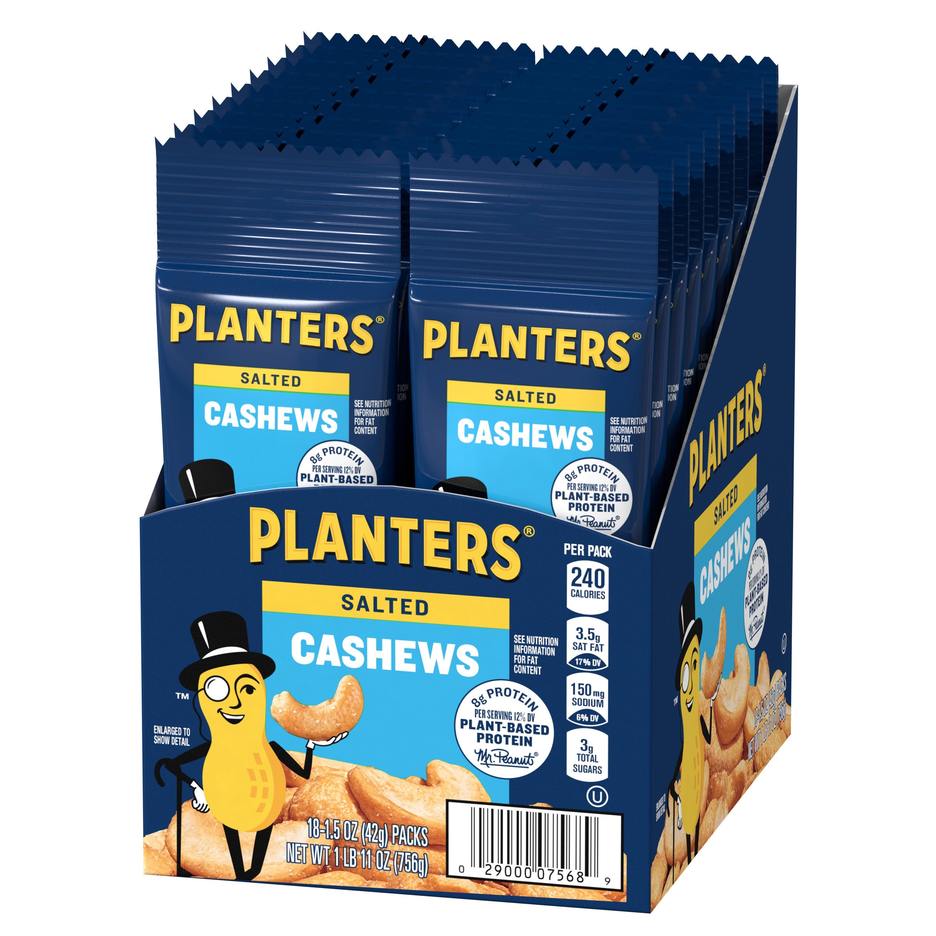 PLANTERS TUBE CASHEWS