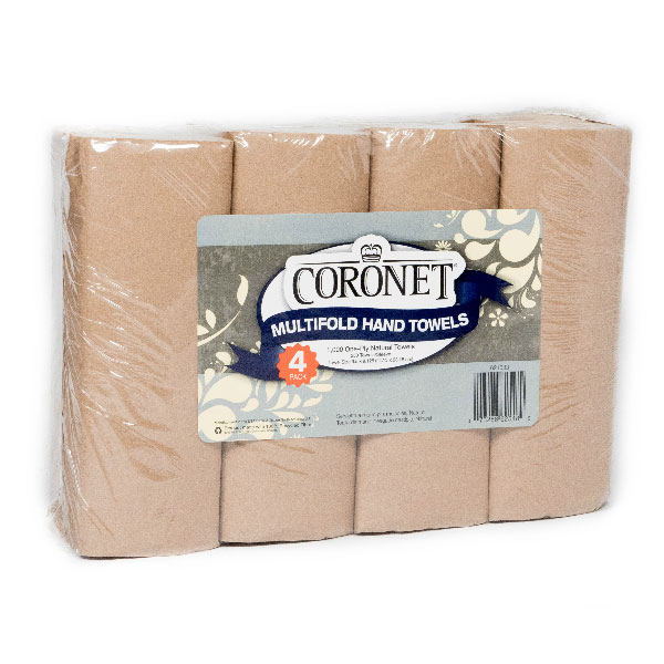CORONET MULTIFOLD TOWEL NATURAL 9.5X9.125