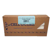 CELL-O-CORE WHITE 7.75 INCH UNWRAPPED PAPER STRAW