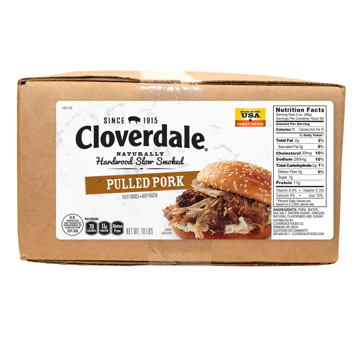 CLOVERDALE MEATS PULLED PORK