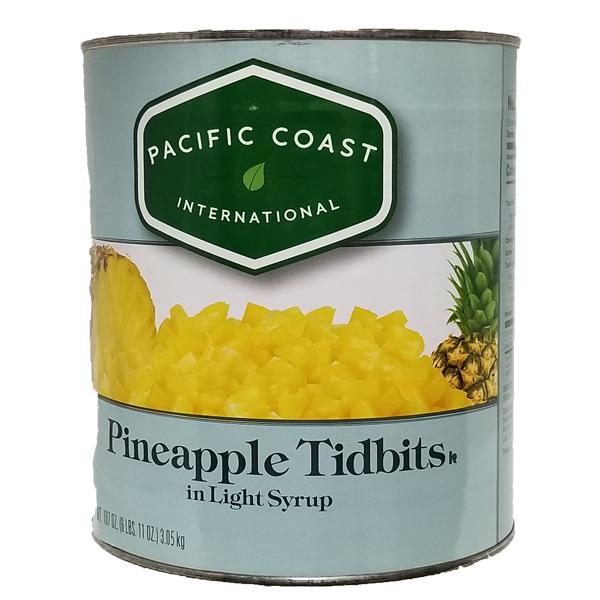 PACIFIC COAST PRODUCERS PINEAPPLE TIDBITS IN LIGHT SYRUP